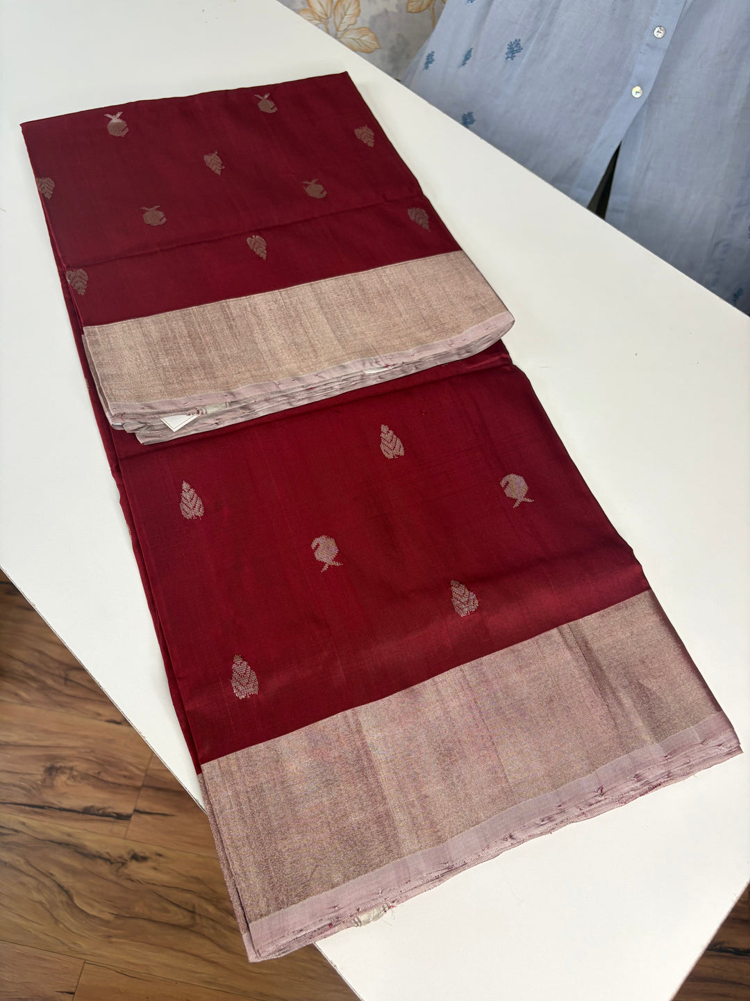 The Maroon Love- Handwoven Uppada Silk Saree | SILK MARK CERTIFIED | SHOBITAM