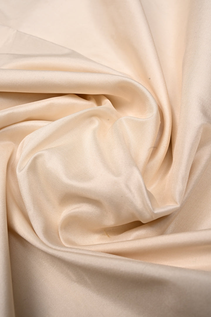 Ivory Banarasi Katan Silk Saree with Contrast Floral Zari Border | SILK MARK CERTIFIED | SHOBITAM