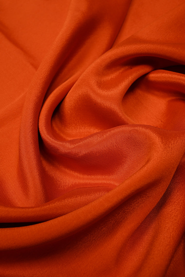 Persimmon Orange Mysore Silk Saree with Contrast Ganda Berunda Zari Border  | SILK MARK CERTIFIED | SHOBITAM
