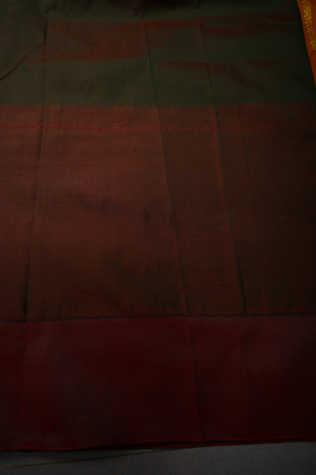 Methi Yellow Dual Tone Ilkal Weave Art Silk Bagalkote Saree with Zari Veldhari  Horizontal Stripes and Contrast Temple Border | SHOBITAM