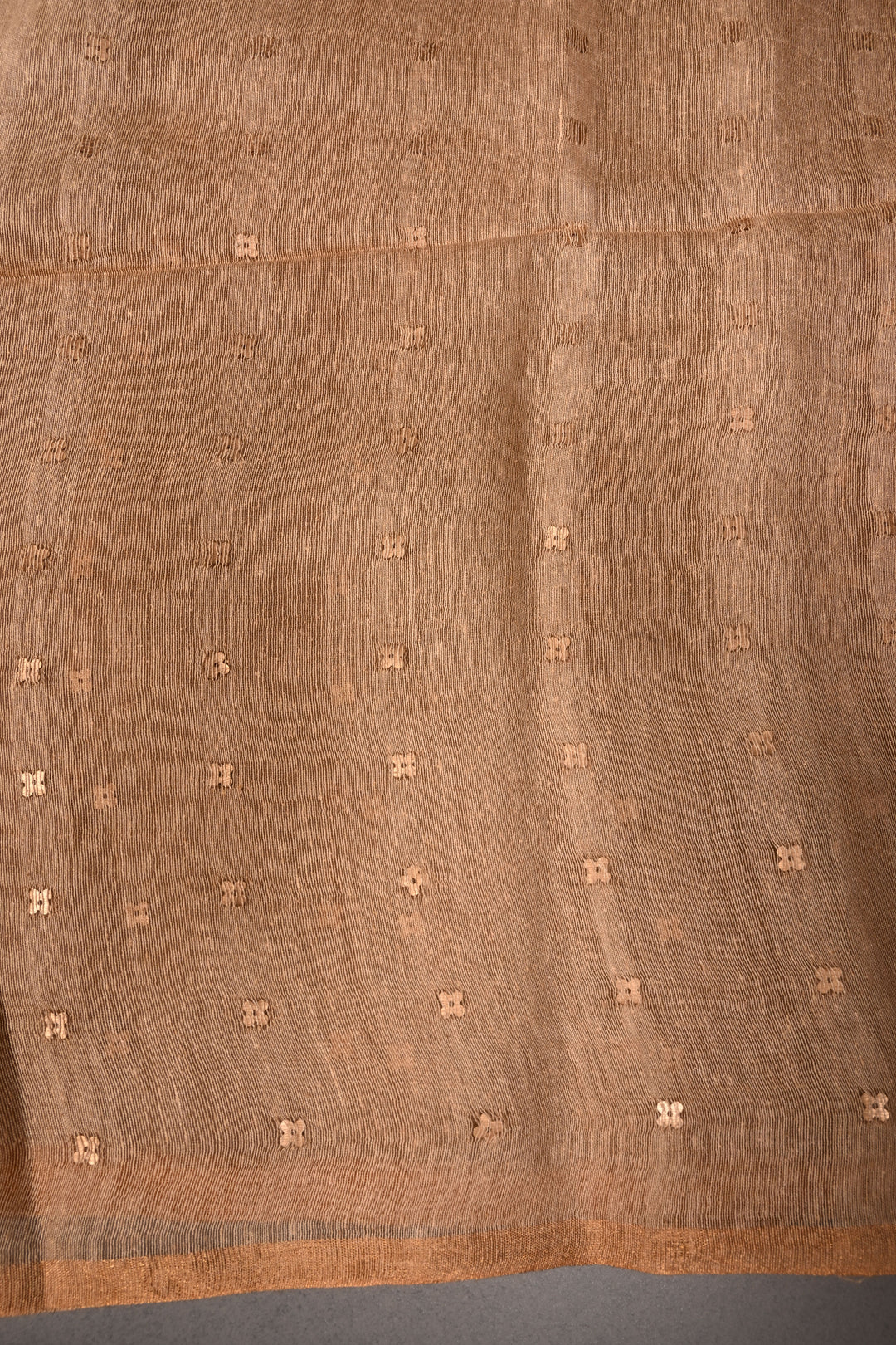 Sandstone Matka Muslin Silk Saree with Pocket Sequins and Minimal Zari Border | SILK MARK CERTIFIED | SHOBITAM