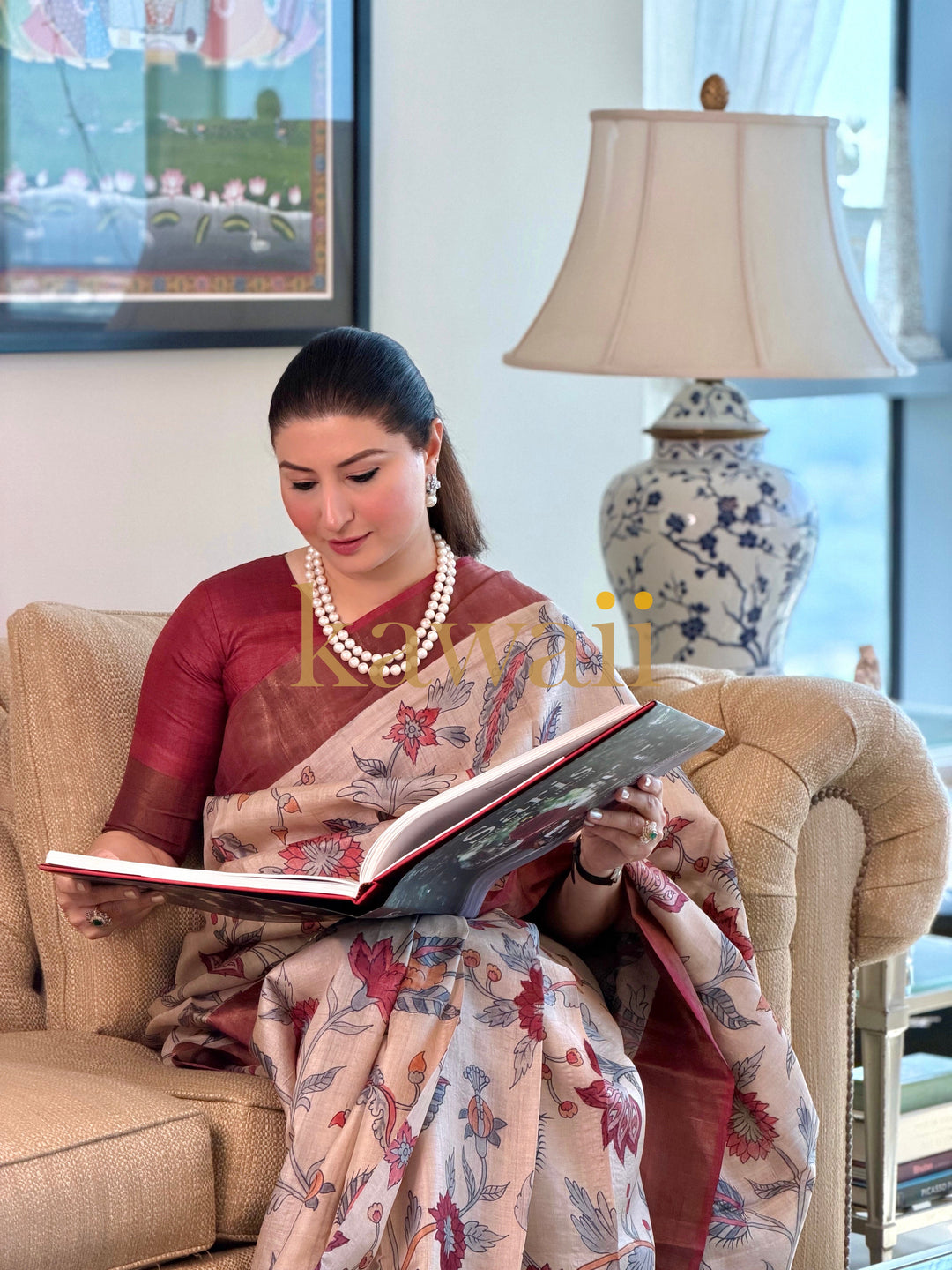 Magan Kalamkari Saree | SILK MARK CERTIFIED | SHOBITAM