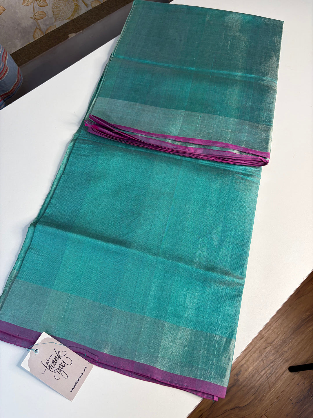 Green Zari Hues- Handwoven Uppada Tissue Saree | SHOBITAM