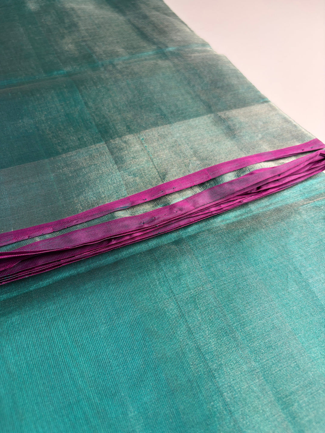 Green Zari Hues- Handwoven Uppada Tissue Saree | SHOBITAM