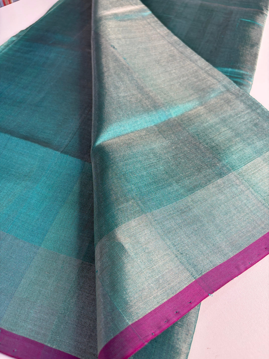 Green Zari Hues- Handwoven Uppada Tissue Saree | SHOBITAM