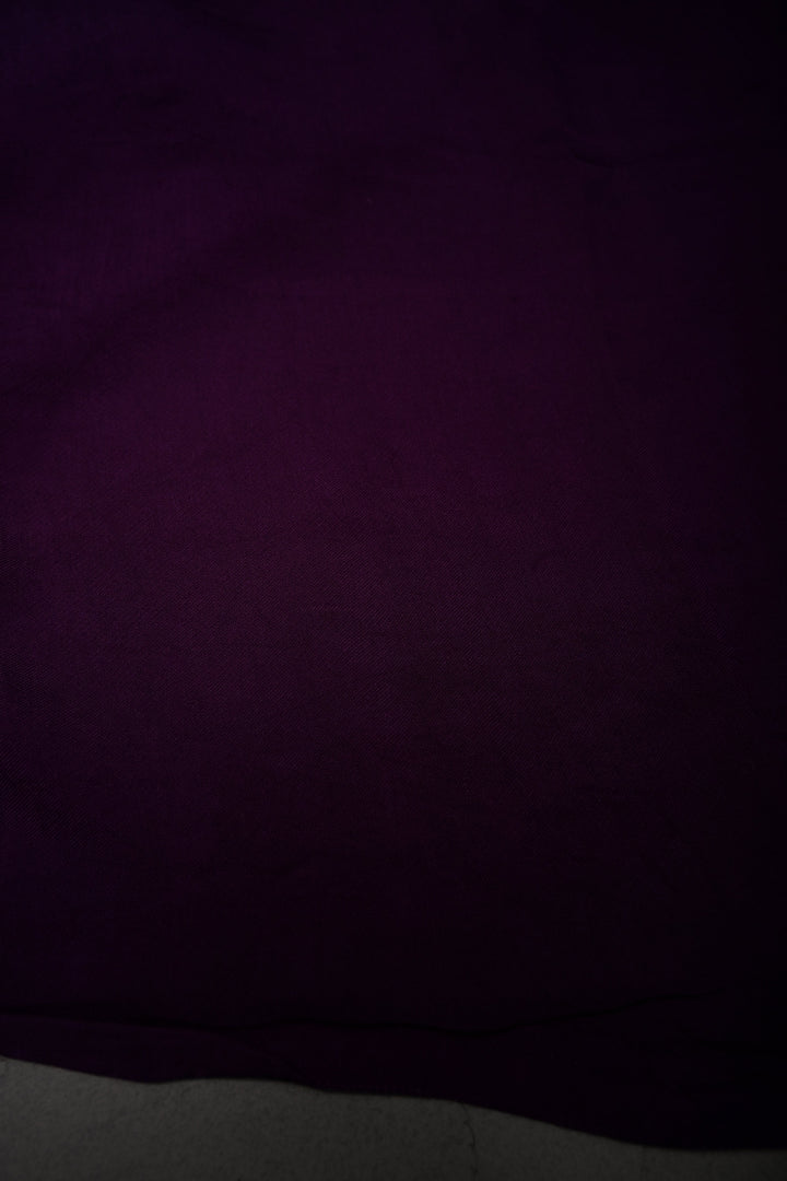 Aubergine Borderless Modal Silk Saree with Lagda Patta Crushed Tissue Pallu | SHOBITAM