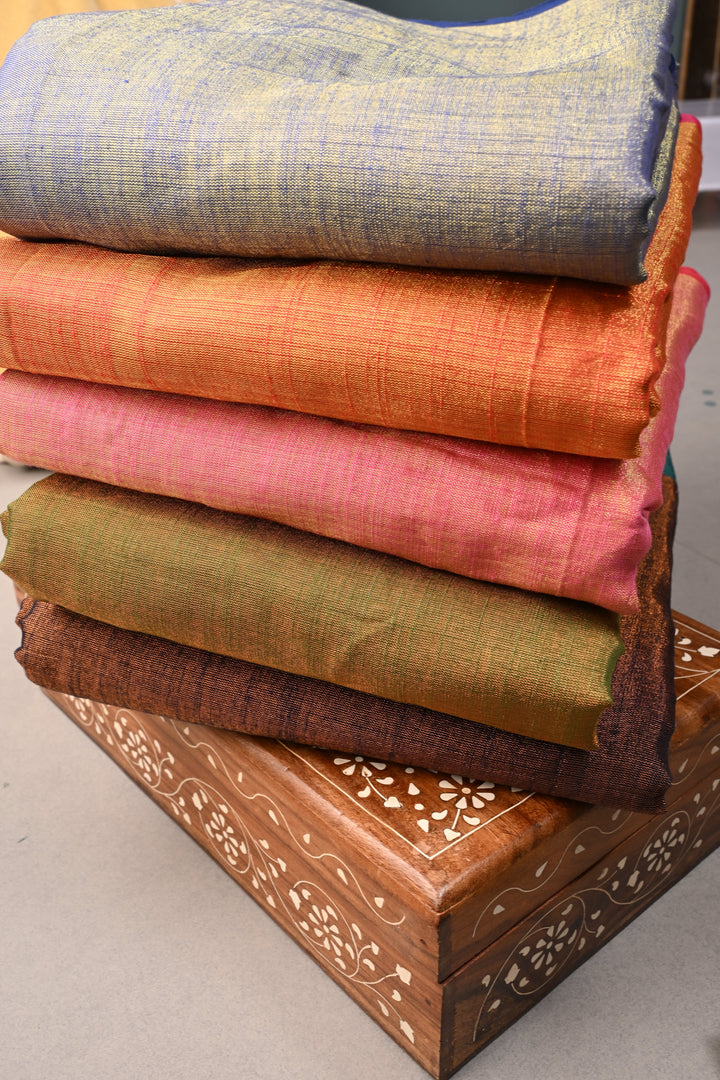 Discounted Bundle of 5 Tissue By Cotton Assorted Sarees for Gift Giving