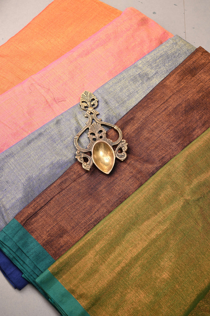 Discounted Bundle of 5 Tissue By Cotton Assorted Sarees for Gift Giving