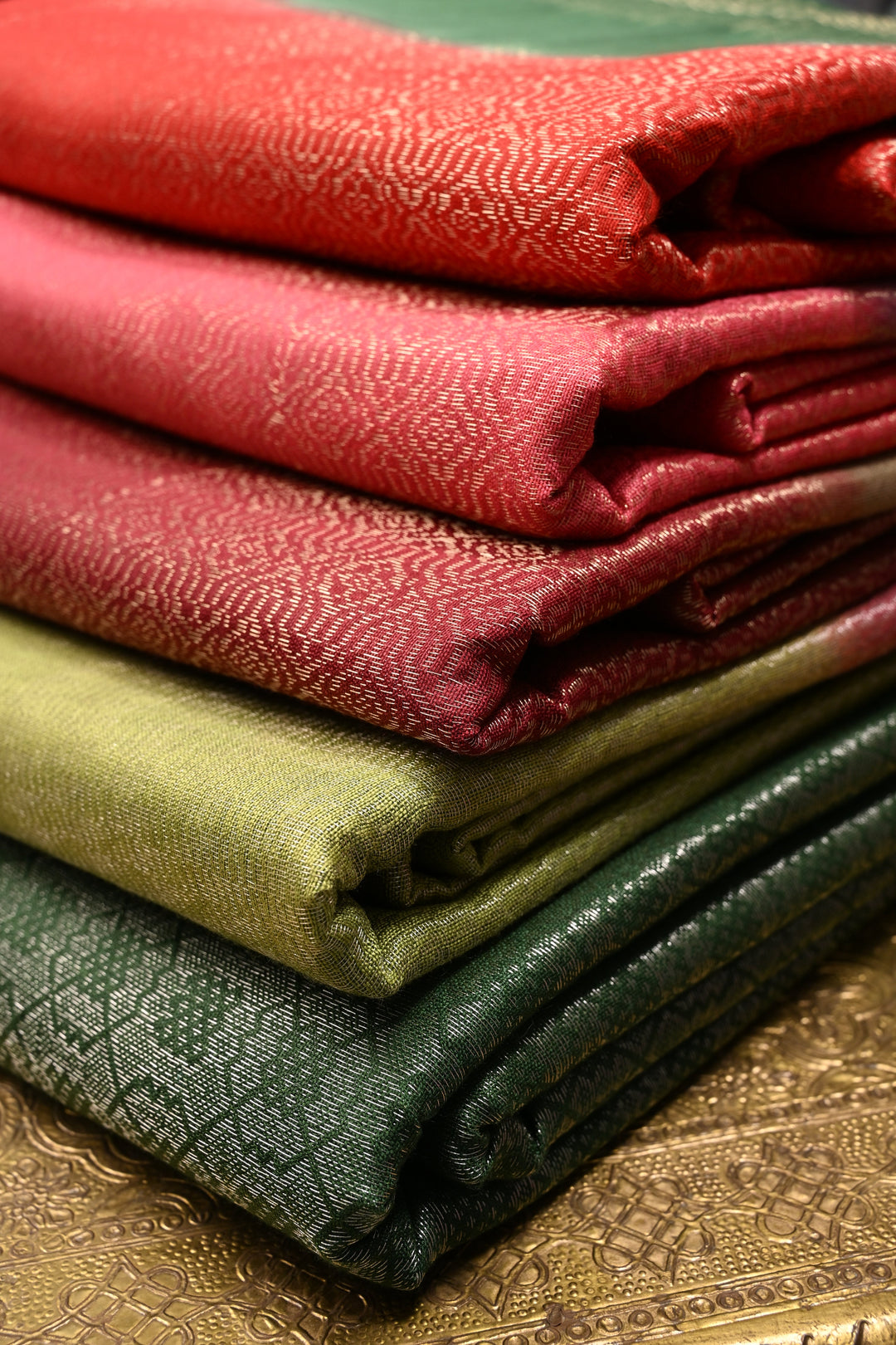 Discounted Bundle of 5 Semi Tussar Tissue Assorted Sarees for Gift Giving