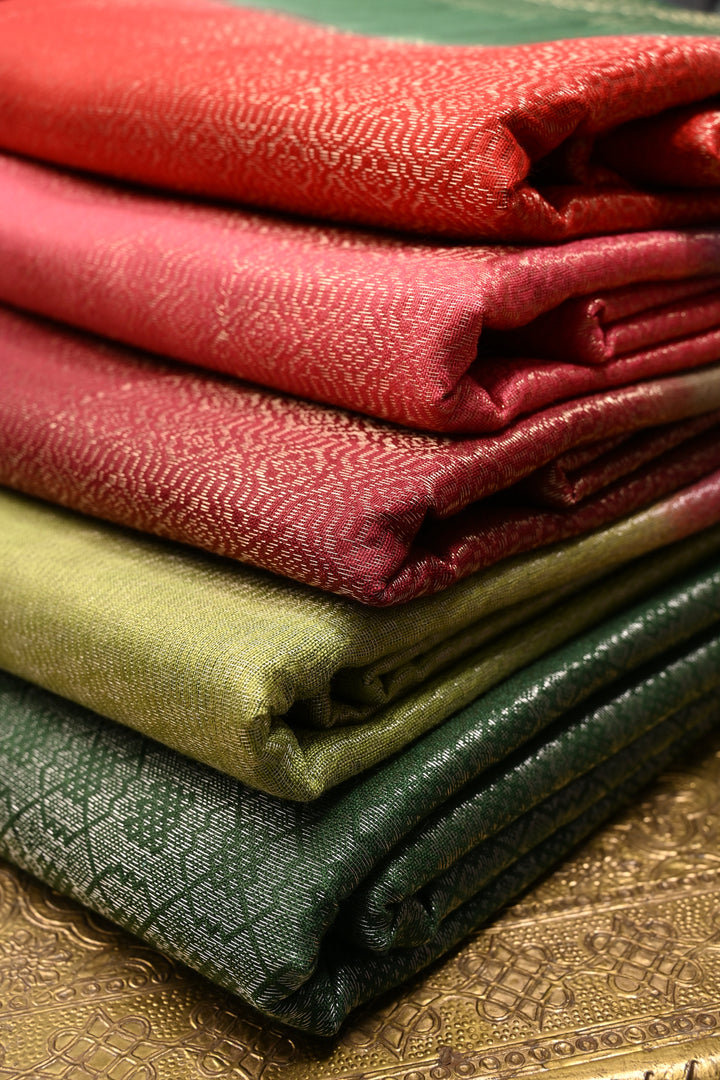 Discounted Bundle of 5 Semi Tussar Tissue Assorted Sarees for Gift Giving