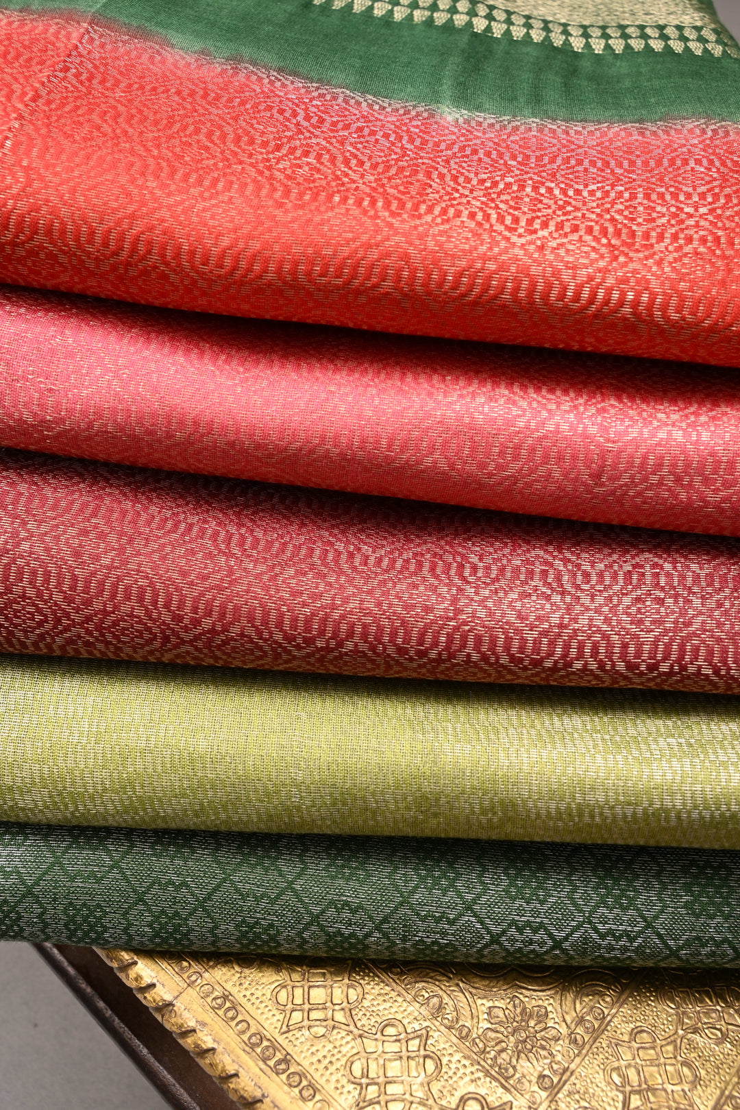 Discounted Bundle of 5 Semi Tussar Tissue Assorted Sarees for Gift Giving