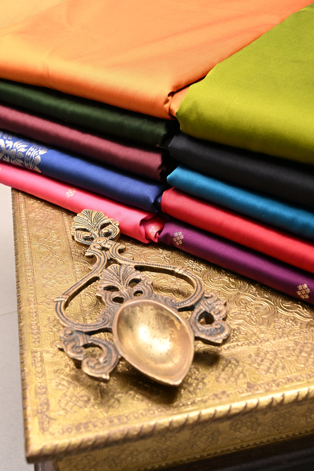 Discounted Bundle of 10 Semi Katan  Banarasi Silk Assorted Sarees for Gift Giving