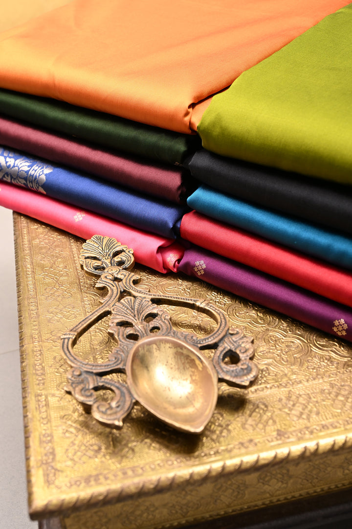 Discounted Bundle of 10 Semi Katan  Banarasi Silk Assorted Sarees for Gift Giving