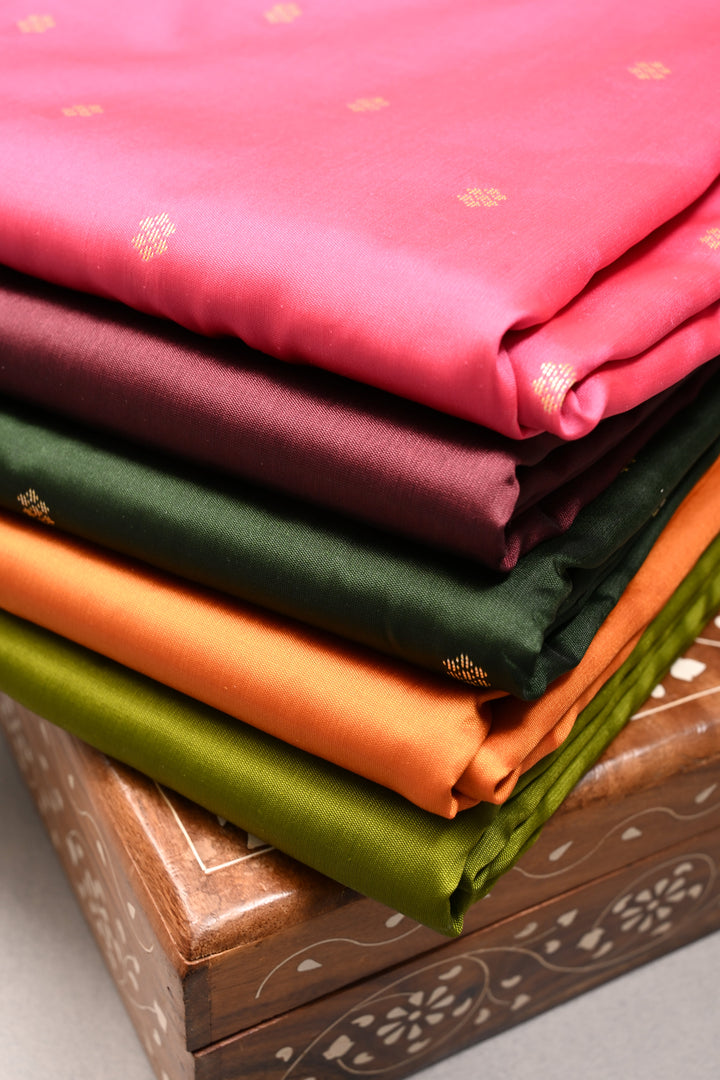 Discounted Bundle of 10 Semi Katan  Banarasi Silk Assorted Sarees for Gift Giving