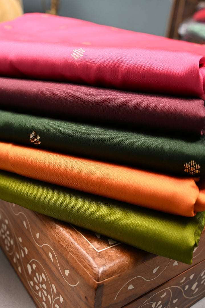 Discounted Bundle of 10 Semi Katan  Banarasi Silk Assorted Sarees for Gift Giving