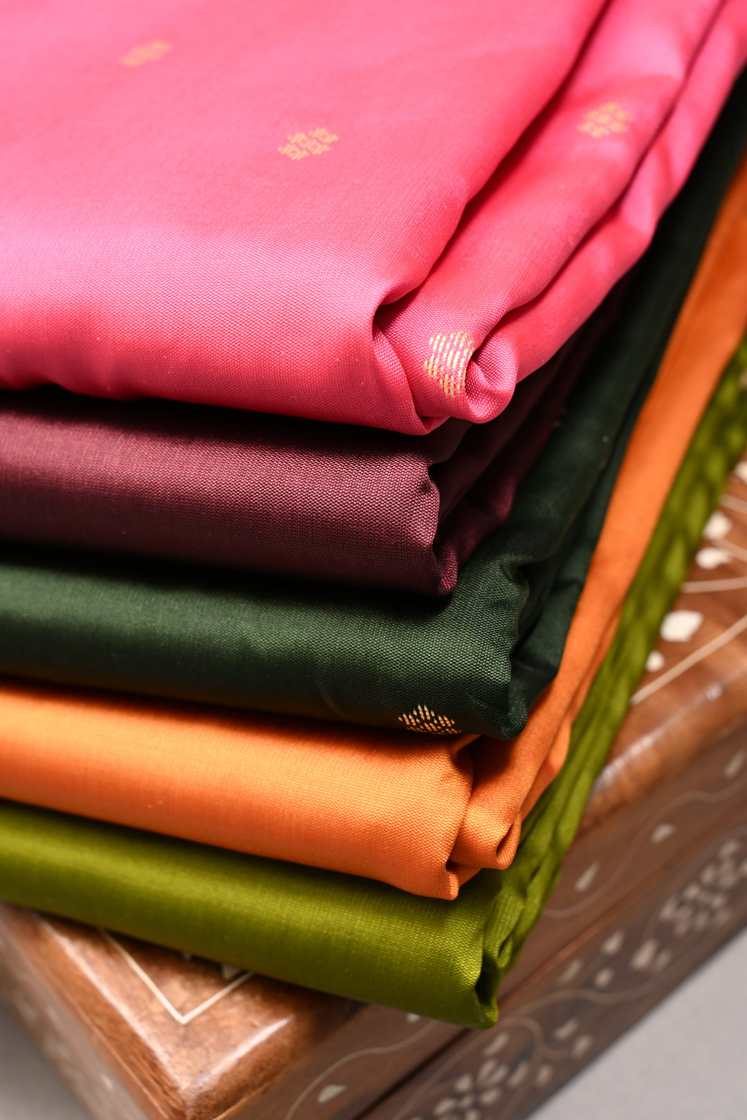 Discounted Bundle of 10 Semi Katan  Banarasi Silk Assorted Sarees for Gift Giving