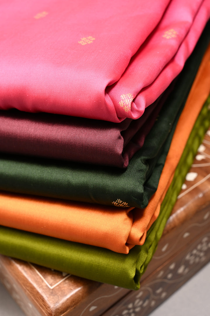 Discounted Bundle of 10 Semi Katan  Banarasi Silk Assorted Sarees for Gift Giving