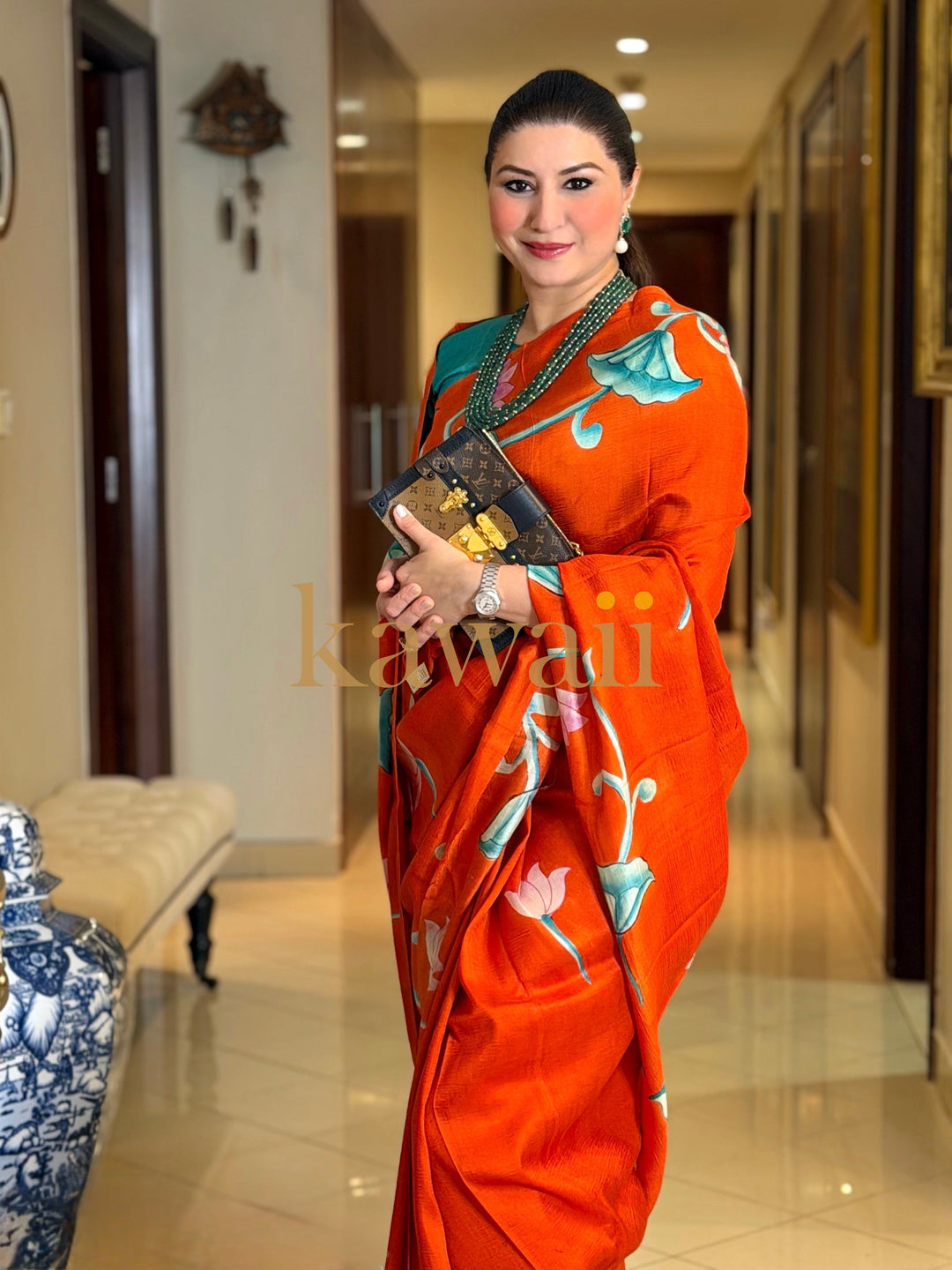 Rumi Handpainted Pichwai Saree | SILK MARK CERTIFIED | SHOBITAM