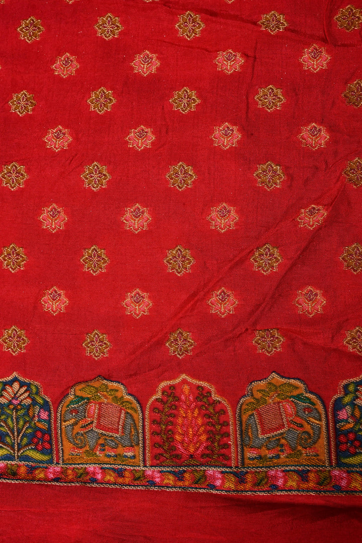 Black Vegan Viscose Silk Saree with Meenakari Brocade and Border | SHOBITAM