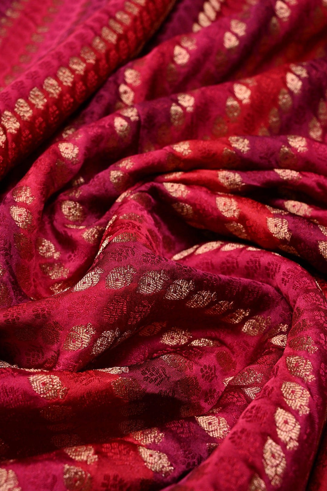 Rangkaat Style on Vegan Viscose Silk Saree with Leheria Design and Zari Border | SHOBITAM