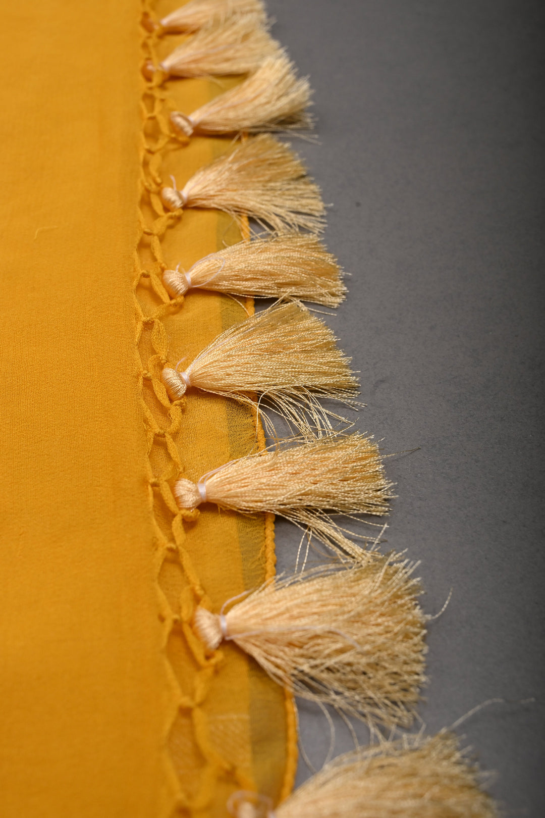 Sunflower Yellow Banarasi Silk Georgette Saree with Floral Brocade Jaal and Zari Border | SILK MARK CERTIFIED | SHOBITAM