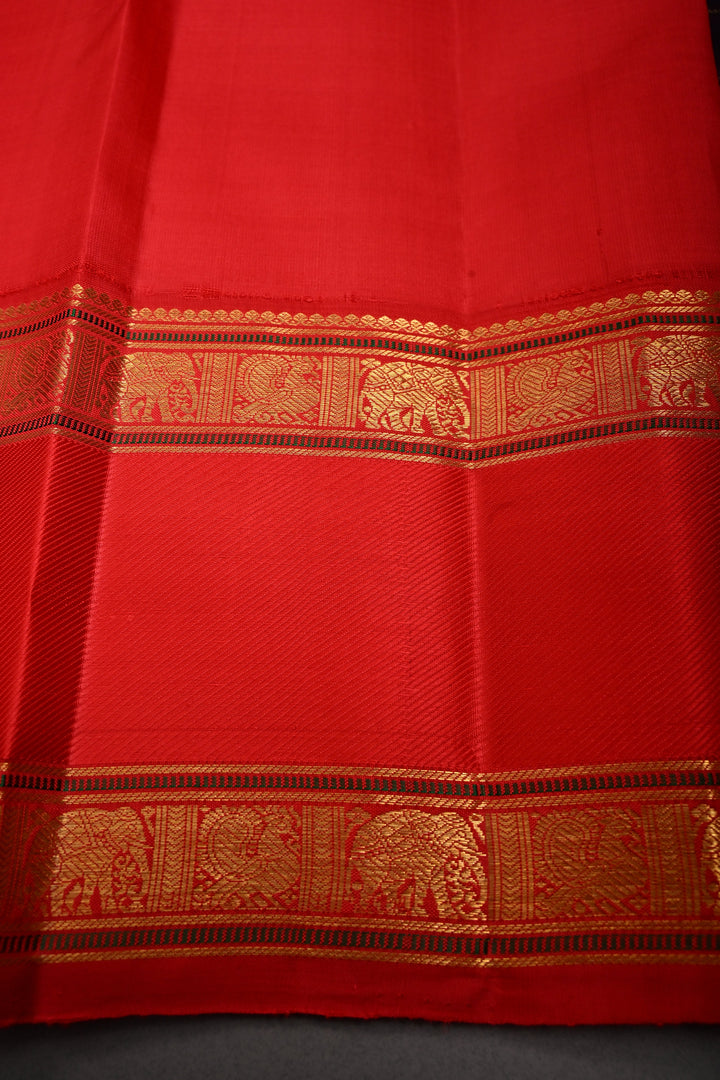 Coffee Brown Korvai Zari Checks on Kanjivaram Pure Silk Saree with Zari Buttas and Contrast Rettaipet Zari Border | SILK MARK CERTIFIED | SHOBITAM