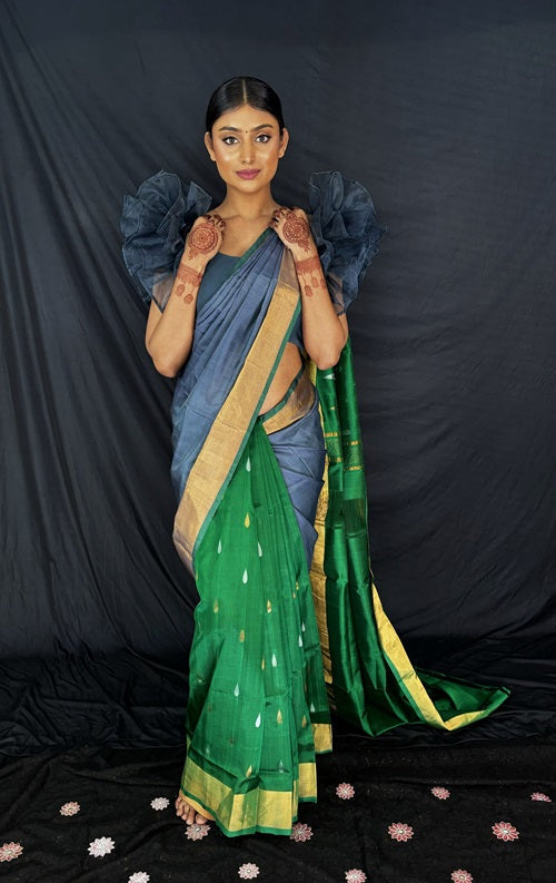 Prakruti -Handwoven Uppada Silk Saree | SILK MARK CERTIFIED | SHOBITAM