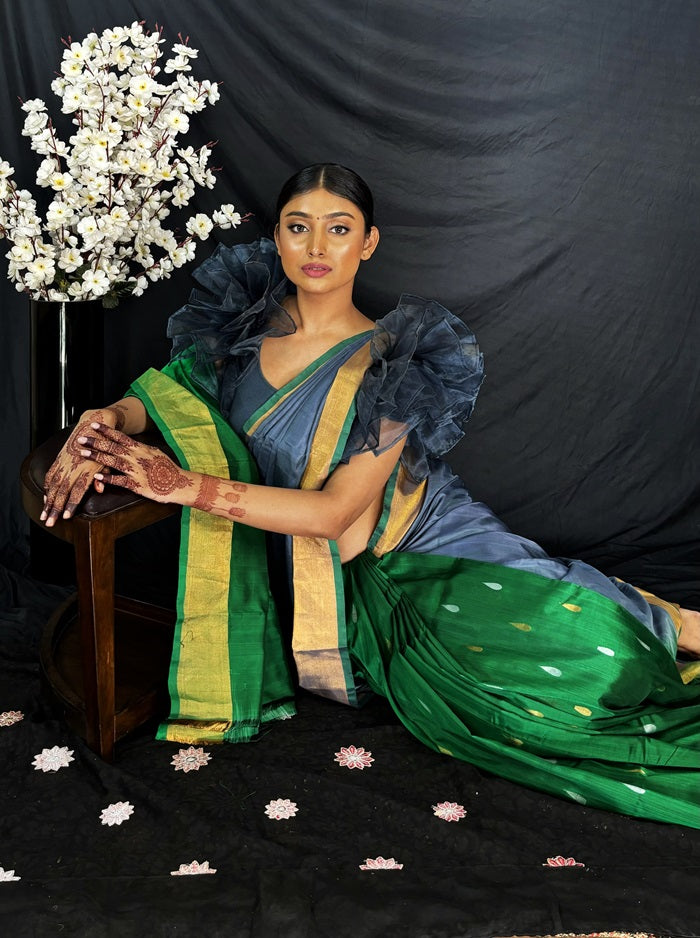 Prakruti -Handwoven Uppada Silk Saree | SILK MARK CERTIFIED | SHOBITAM