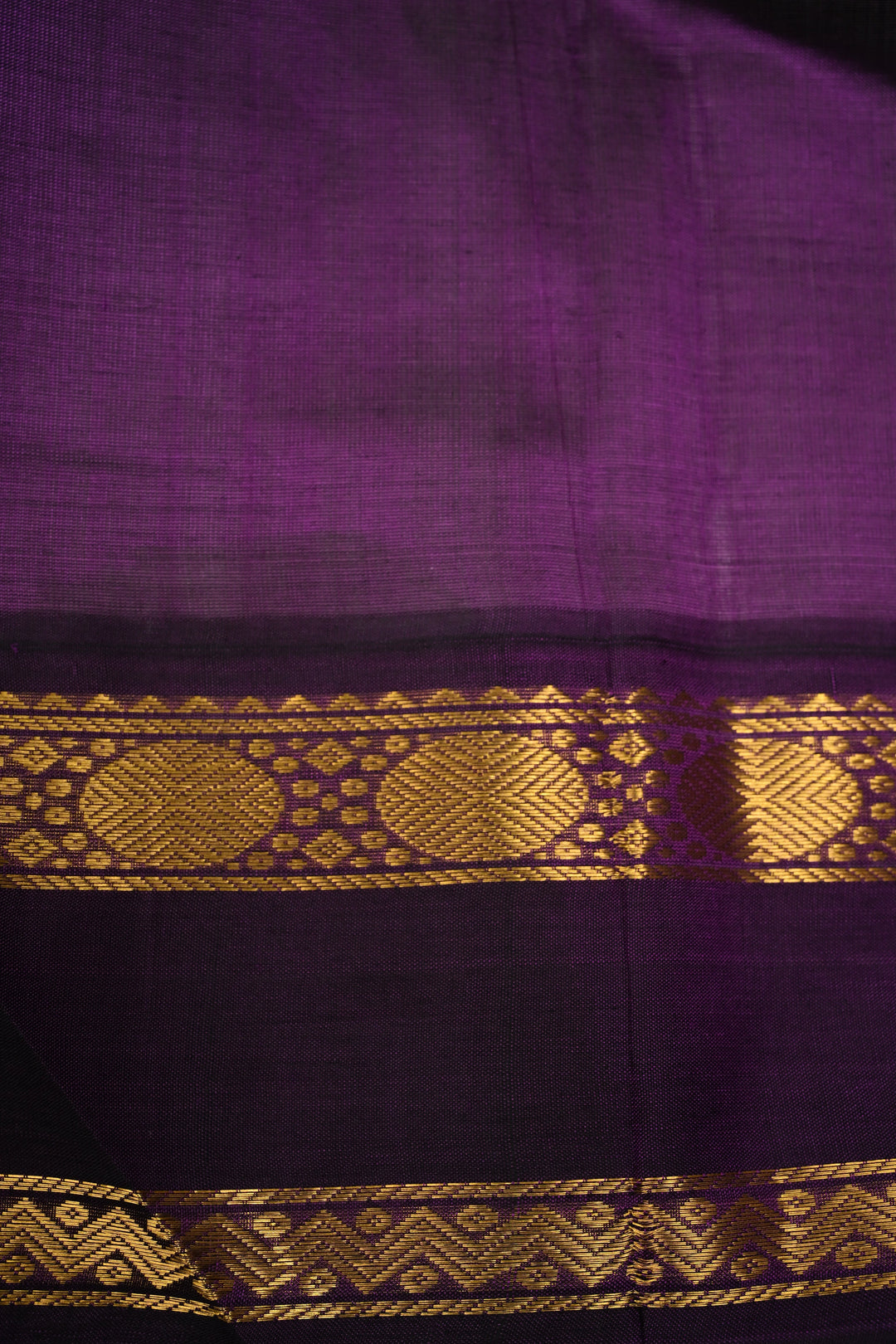Yellow-Green Charming Vintage Checks on Kanchi Silk Cotton Saree with Contrast Zari border | SHOBITAM
