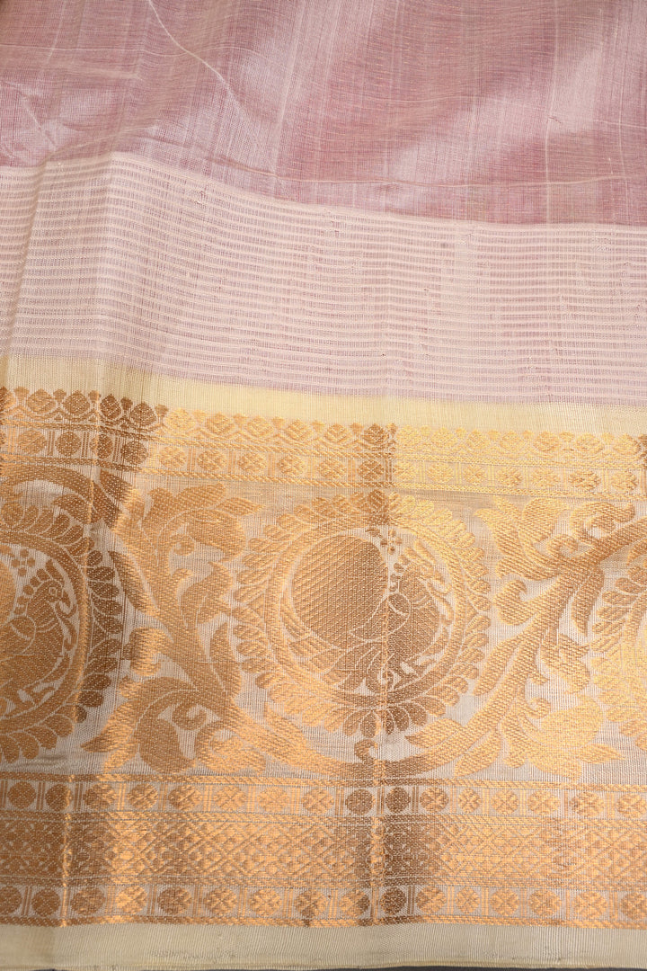 Red Vairaoosi Zari Stripes Kanchi Silk Cotton Handloom Saree with Zari Butta  and Zari Border | SHOBITAM