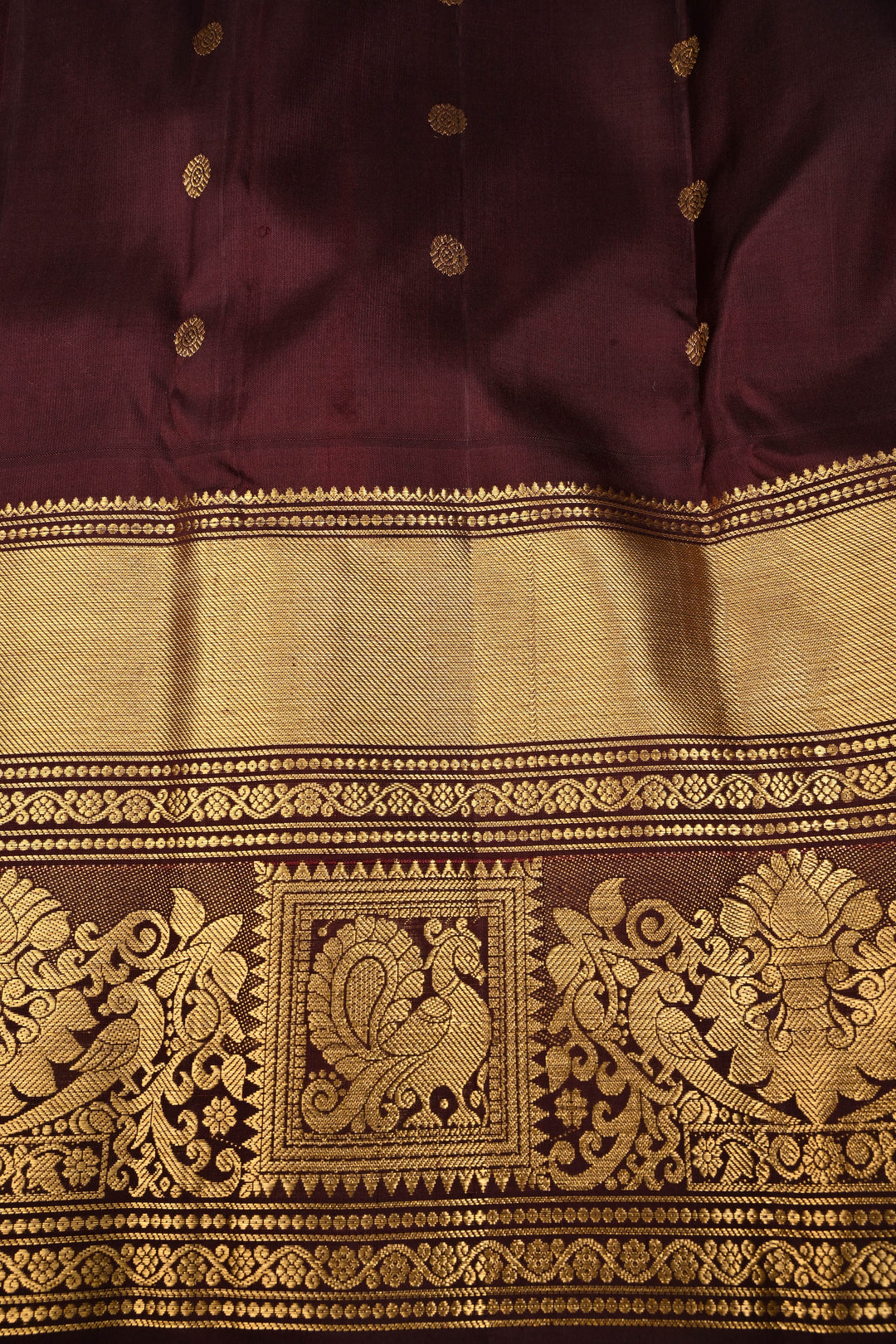 Korvai Frost Pink Pure Gadwal Silk Saree with Zari Buttas and Contrast Wide Zari Border | SILK MARK CERTIFIED | SHOBITAM