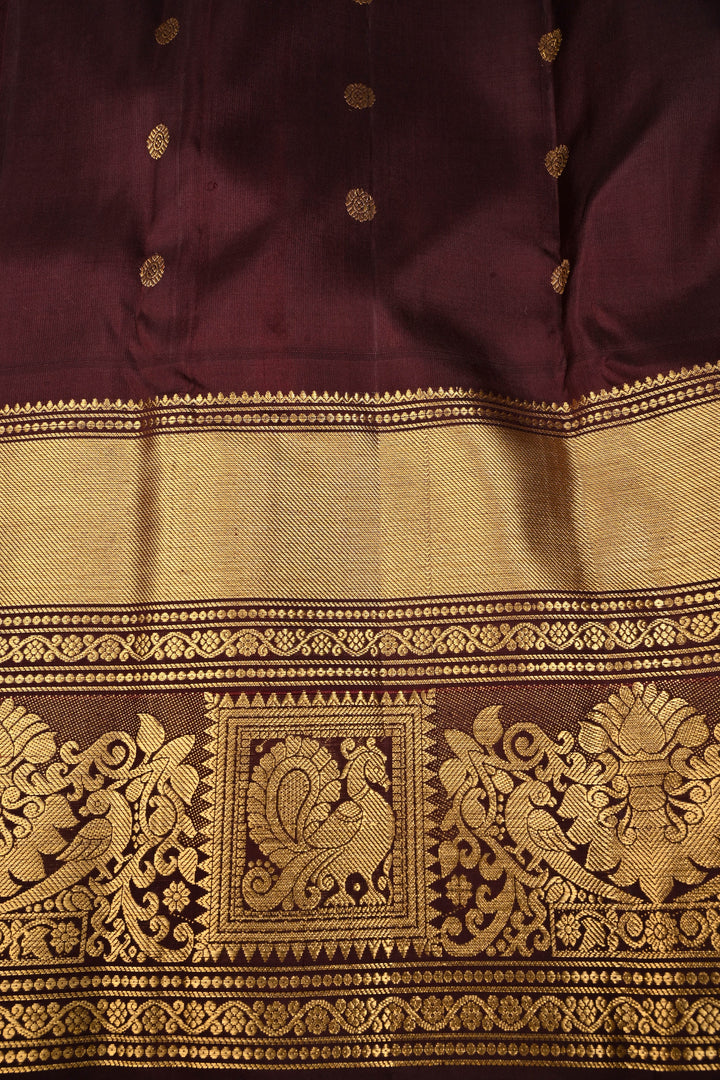 Korvai Frost Pink Pure Gadwal Silk Saree with Zari Buttas and Contrast Wide Zari Border | SILK MARK CERTIFIED | SHOBITAM