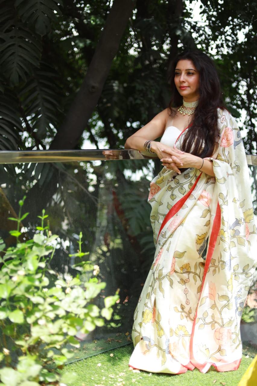 Sarita Kalamkari Design Saree | SILK MARK CERTIFIED | SHOBITAM