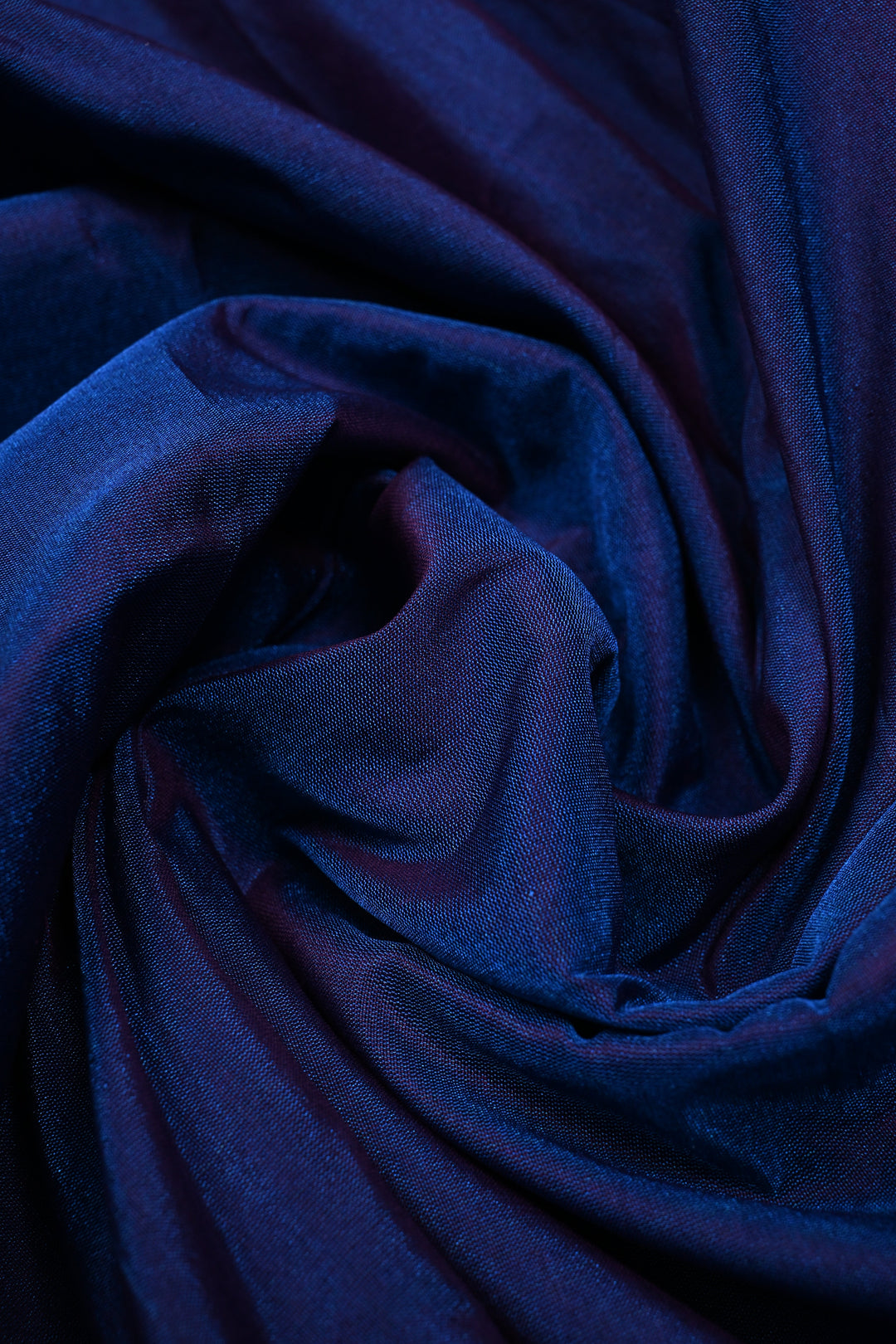 Blue Dual tone Ilkal Weave Mercerized Bagalkote Cotton Saree with Temple Panel on Contrast Zari Border | SHOBITAM