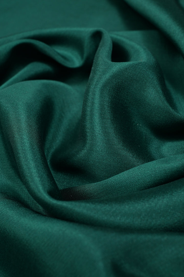 Bottle Green Mysore Silk Saree with Horizontal Stripes Zari Border | SILK MARK CERTIFIED | SHOBITAM