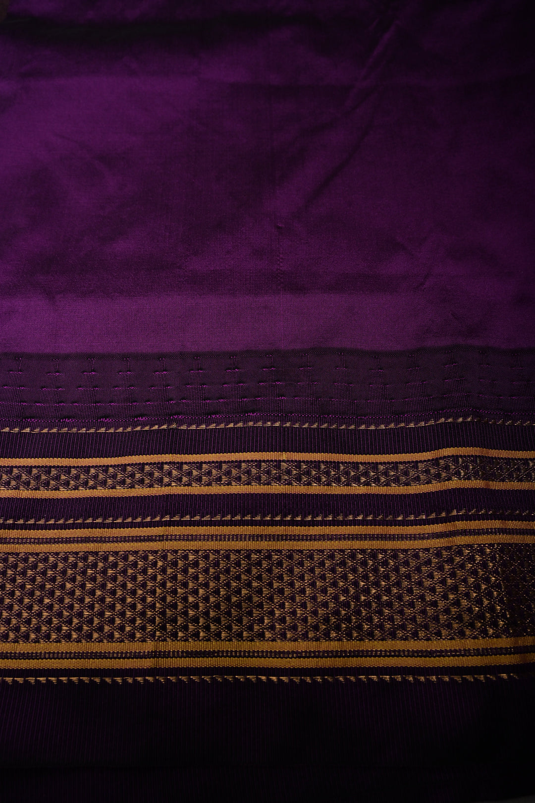 Morning Glory Ilkal Weave Mercerized Bagalkote Cotton Saree with Floral Zari Buttas and Contrast Zari Border | SHOBITAM