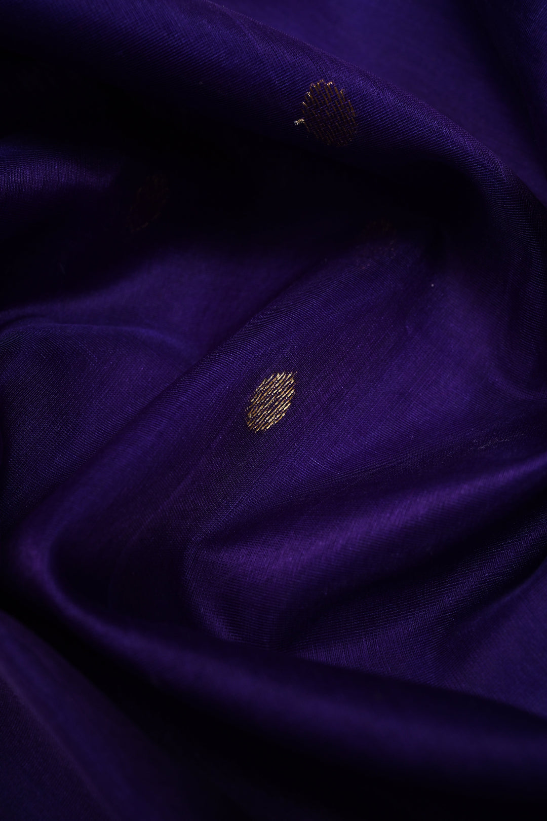 Purple Chanderi Silk Saree with Zari Buttas and Tissue Zari Border | SHOBITAM