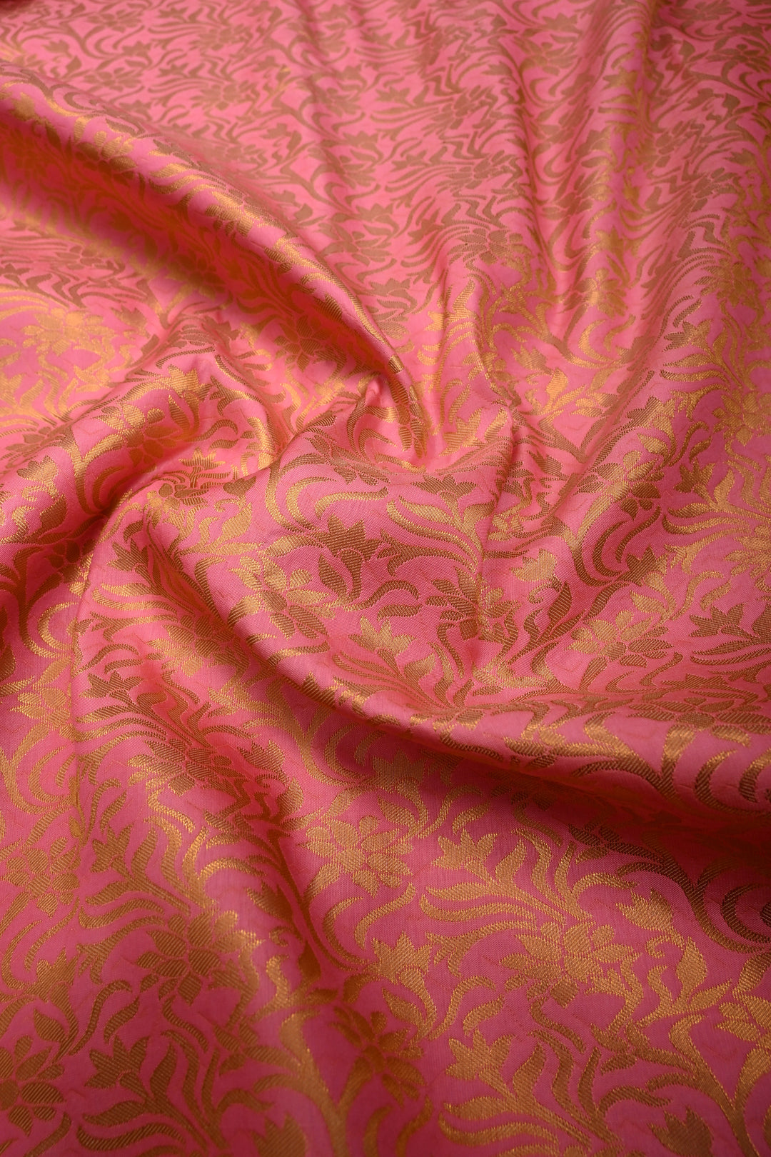 Sandstone Vertical Zari Stripes on Kanjivaram Soft Semi Silk Saree with Zari Buttas and Contrast Zari Border | SHOBITAM