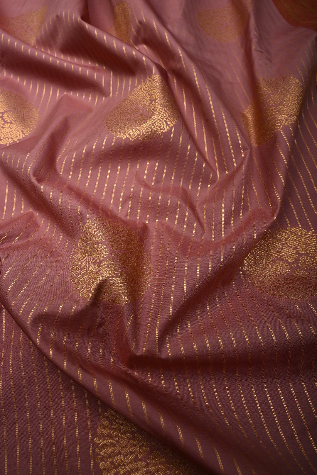 Rosy Pink Kanjivaram Soft Semi Silk Saree with Floral Jaal and Bride's Palanquin Procession Border | SHOBITAM