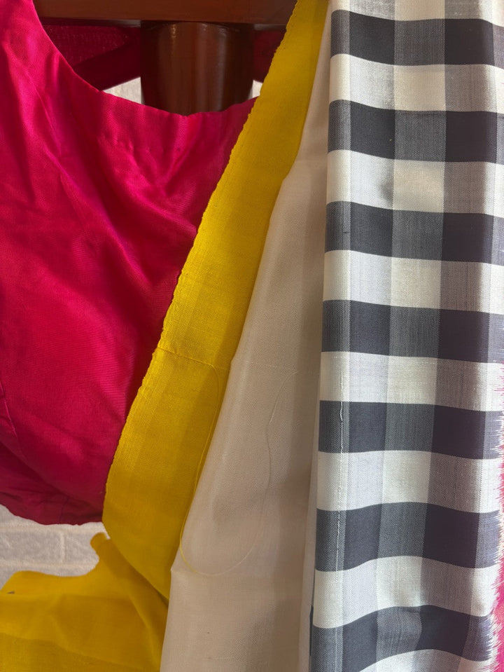 Checkmate - Handmade Silk Saree | SILK MARK CERTIFIED | SHOBITAM