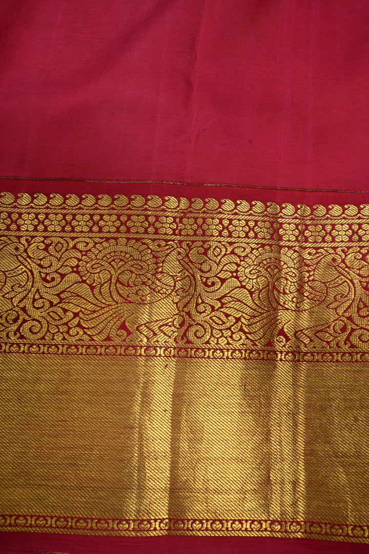 Floral and Peacock Theme : Black Authentic Pen Kalamkari Handpainted on Pure Kanjivaram Silk Saree with Contrast Zari Border | SILK MARK CERTIFIED | SHOBITAM