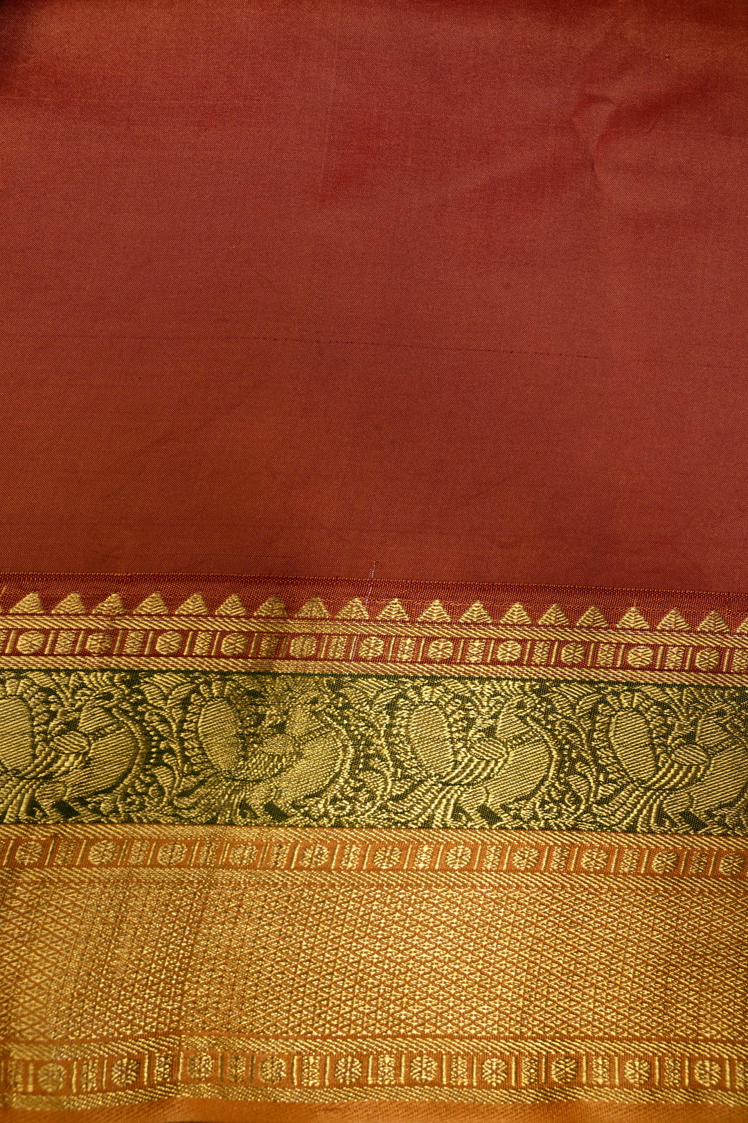 Floral and Peacock Theme : Dusty Rose Authentic Pen Kalamkari Handpainted on Pure Kanjivaram Silk Saree with Two Tone Contrast Zari Border | SILK MARK CERTIFIED | SHOBITAM