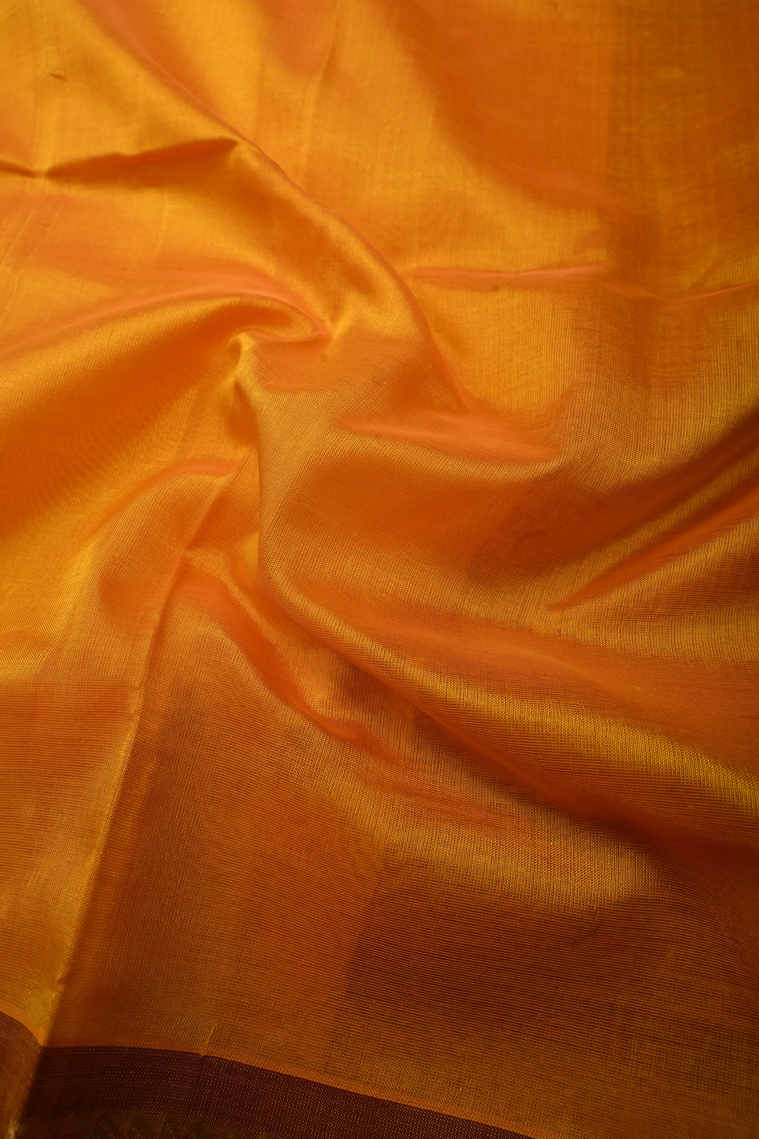 Mustard Yellow 9 Yards Madisar Silk Cotton Saree with Contrast Zari Border ,No Blouse Piece