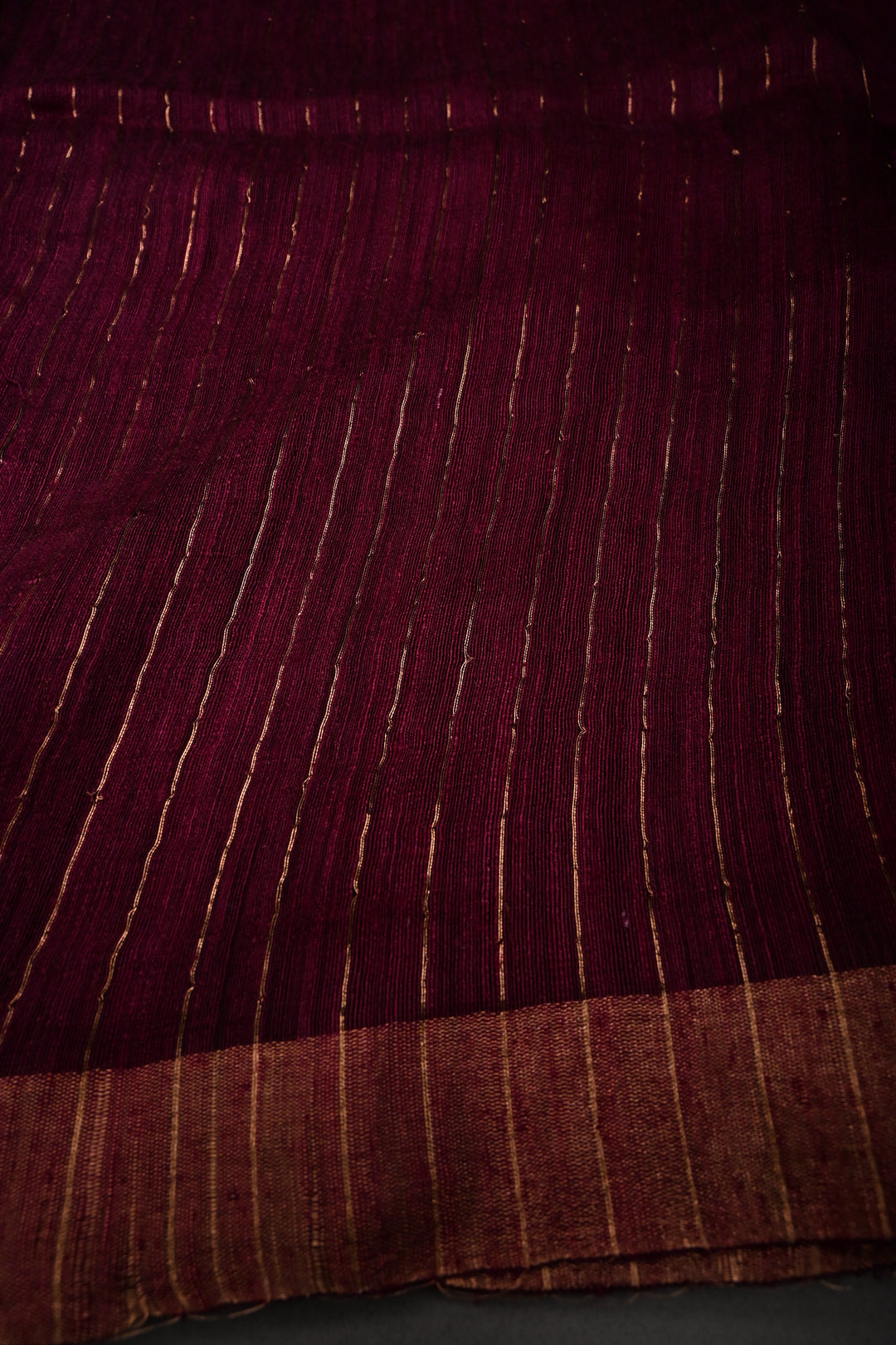 Magenta Matka Silk Saree with Jamdani Meenakari Weaving Buttas and Tissue Zari Border | SILK MARK CERTIFIED | SHOBITAM