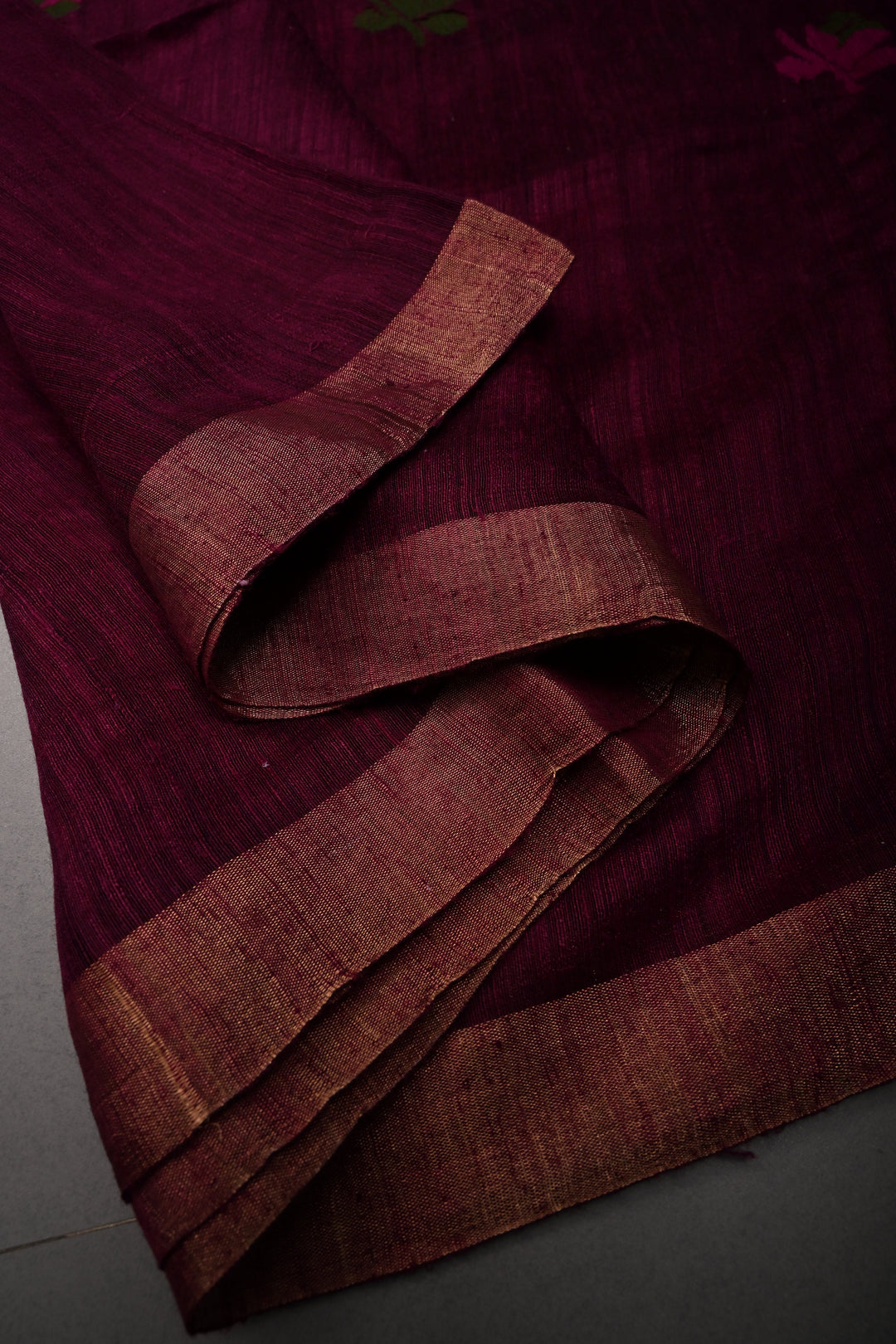 Magenta Matka Silk Saree with Jamdani Meenakari Weaving Buttas and Tissue Zari Border | SILK MARK CERTIFIED | SHOBITAM