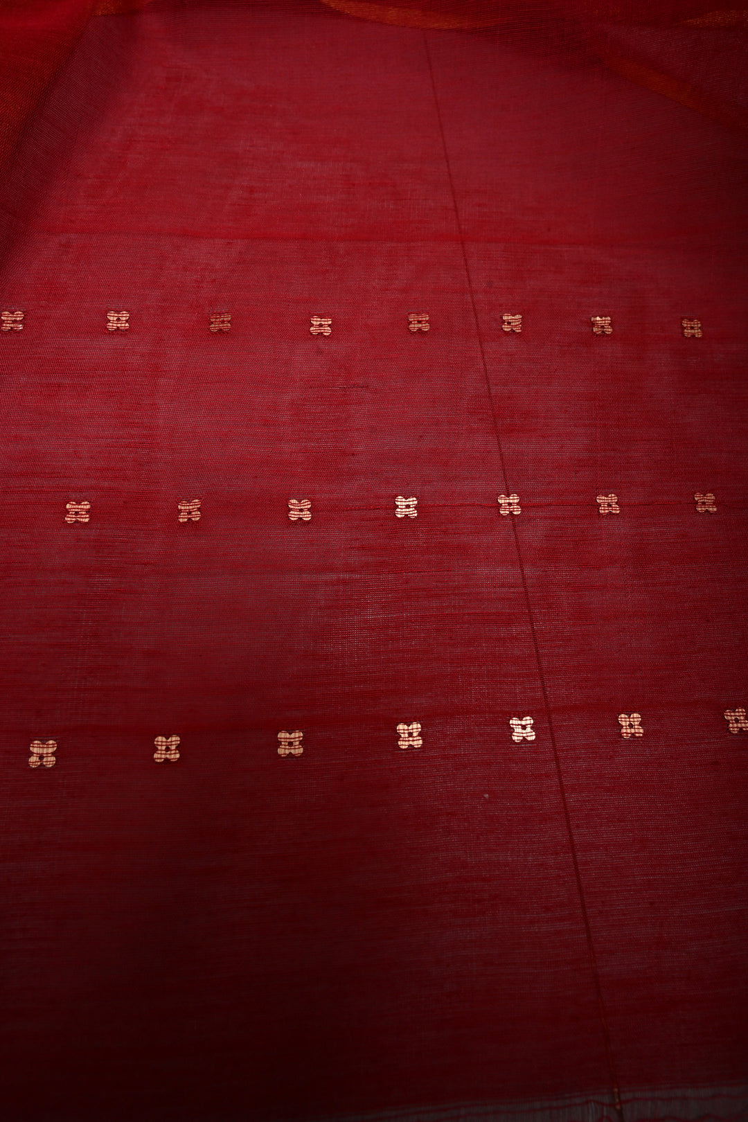 Red Muslin Silk Saree with Pocket Sequins and Paithani Style Pallu | SILK MARK CERTIFIED | SHOBITAM