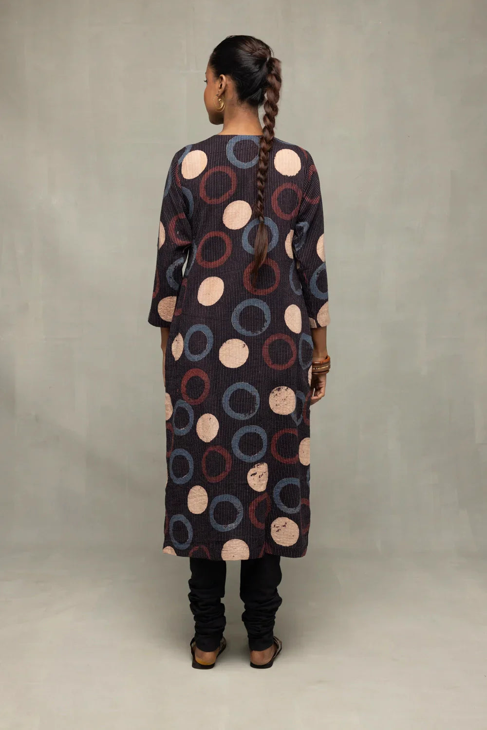 Black Ajrakh Print Kurta | SHOBITAM