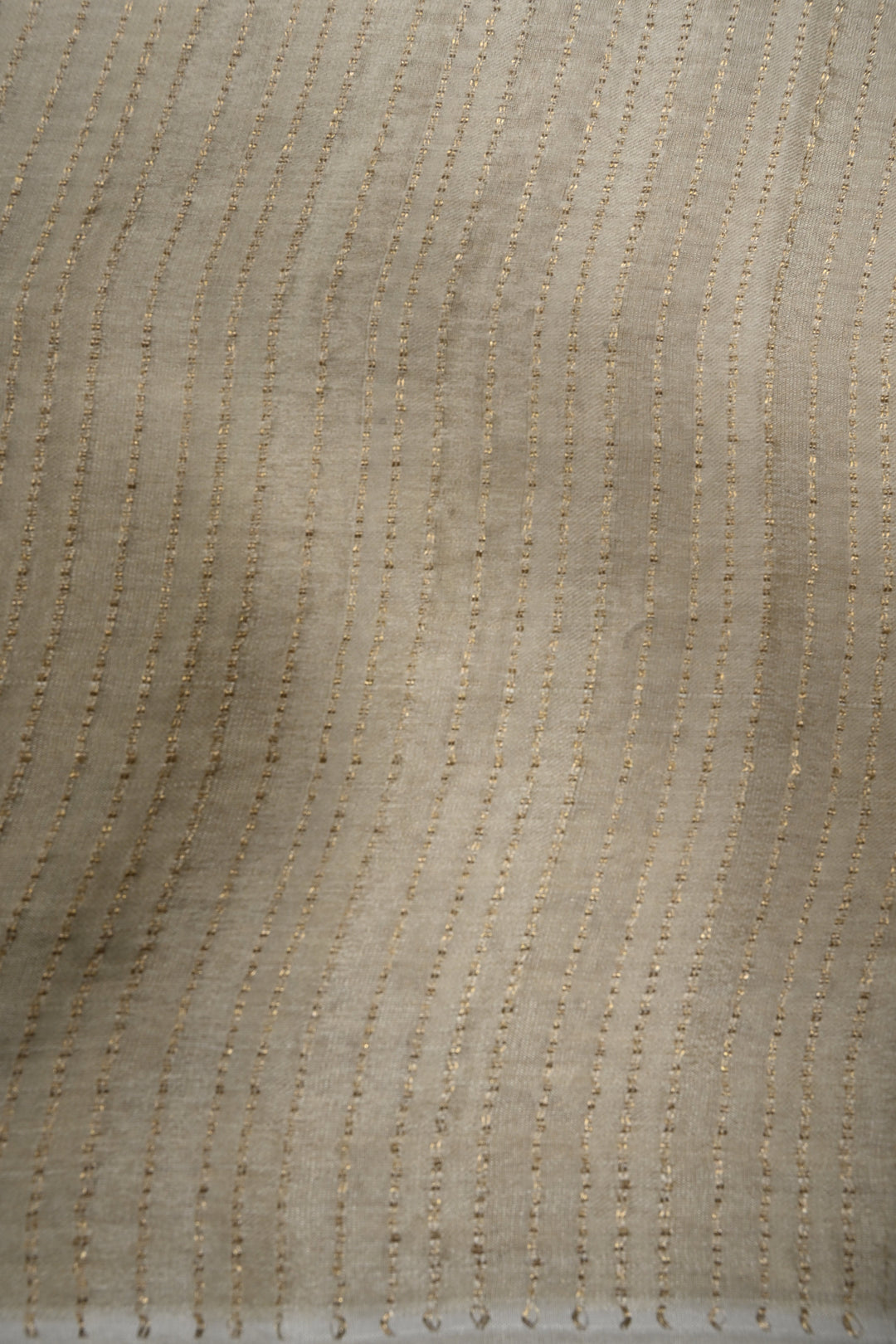 Trendy Crinkled brocade weave Creamy Gold Mysore Silk Saree with Self Floral Jaal  | SILK MARK CERTIFIED | SHOBITAM