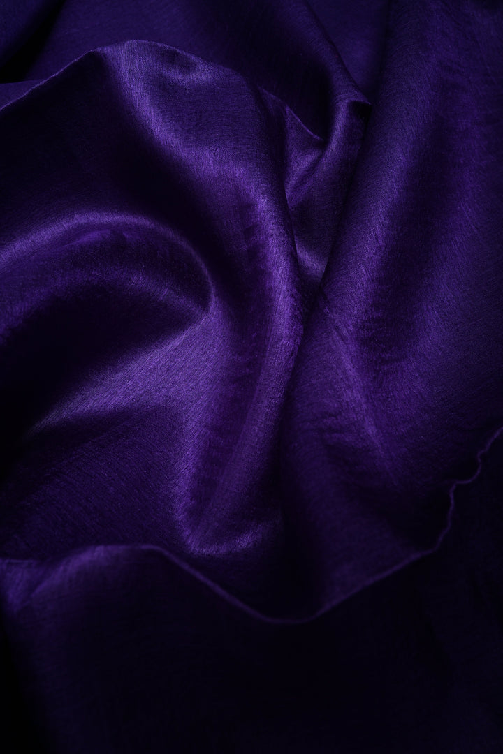 Purple Tussar Silk Saree with Jamdani Meenakari Weaving Buttas  | SILK MARK CERTIFIED | SHOBITAM