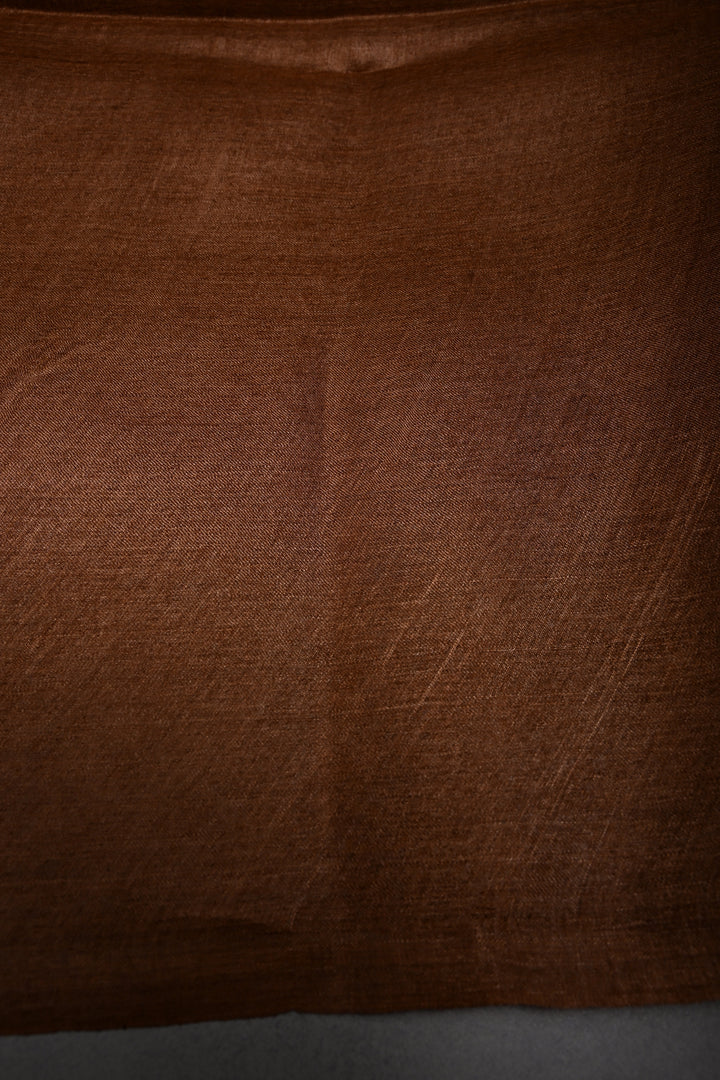 Coffee Brown Tussar Silk Saree with Jamdani Meenakari Weaving Buttas  | SILK MARK CERTIFIED | SHOBITAM